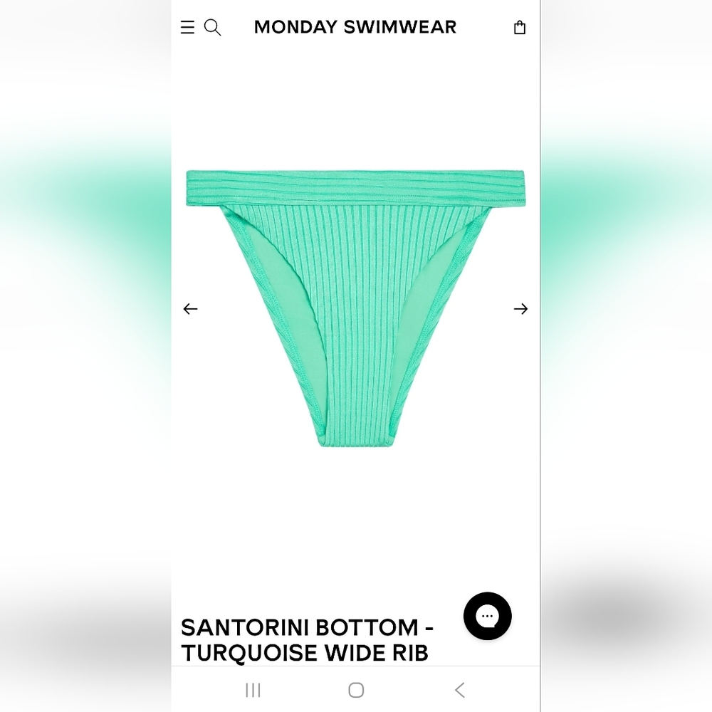 Monday Swimwear Santorini Bottom - Turquoise